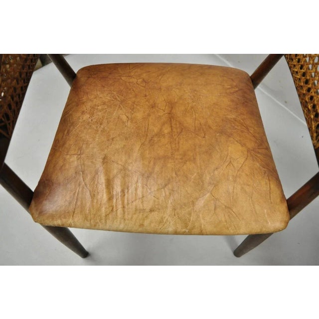 Mid 20th Century Mid Century Modern Cane James Mont King Cole Style Bentwood Armchairs - A Pair For Sale - Image 9 of 11