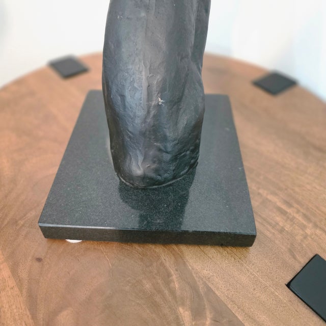 1990s Arm & Hand Sculpture Male Anatomic Statue Black Iron Postmodern Metal Art 27" For Sale - Image 10 of 17