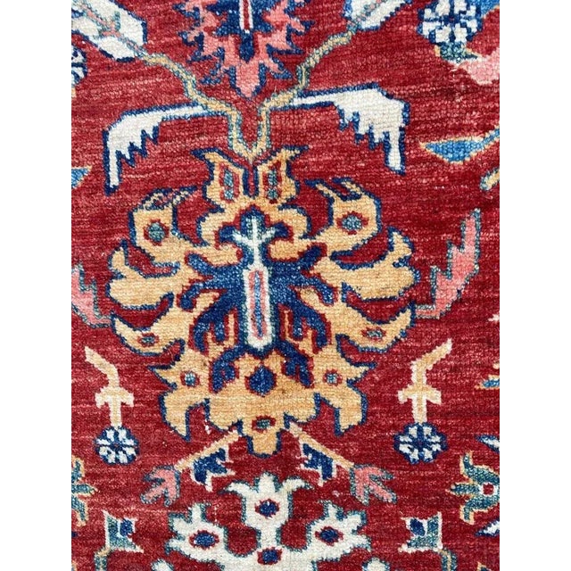Red Afghan Mahal Chobi Rug For Sale - Image 8 of 18