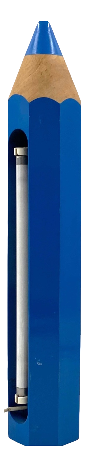 Vintage Blue Pencil Table Lamp by Michel Aroutcheff, 1980s