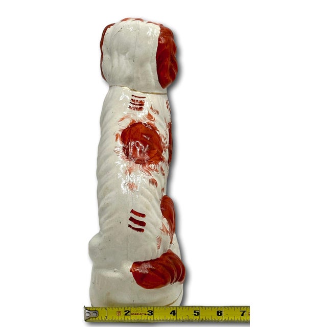 A Very Unusual Pair of Large Size Antique English Staffordshire Pottery Dog Figures - Circa Mid 19th Century For Sale - Image 18 of 18