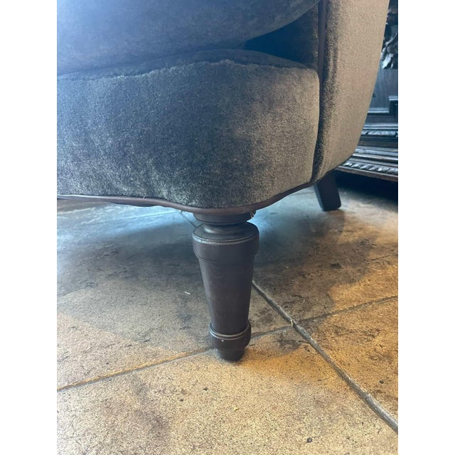 Blue Mohair Arm Chair For Sale In Los Angeles - Image 6 of 8