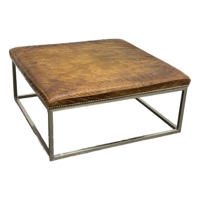 Mitchell Gold + Bob Williams Duncan Ottoman For Sale