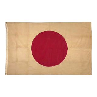 Large Vintage Cotton Sewn Flag of Japan For Sale