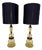 Italian Amber, Burgundy and Black Murano Glass Table Lamps, 2000s, Set of 2 For Sale