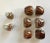 Vintage Tiger Cowrie Shell Salt/Pepper and Napkin Rings Set - Set of 8 For Sale In Los Angeles - Image 6 of 11