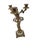 Brass Pair of Vintage French Rococo-Style Figural Three-Light Candelabras With Marble Bases For Sale - Image 8 of 8