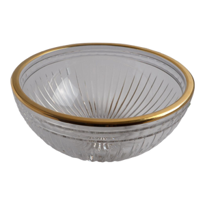 Marquis by Waterford Cut Crystal Bowl With Gilt Rim, 8" Diameter