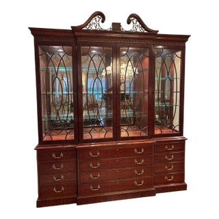 1990s Henredon China Cabinet For Sale