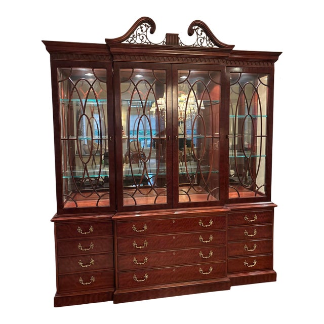 1990s Henredon China Cabinet For Sale