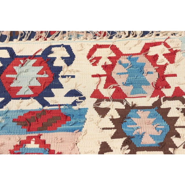 Late 20th Century Late 20th Century Vintage Turkish Kilim Silk Rug, 03'07 X 05'03​ For Sale - Image 5 of 9