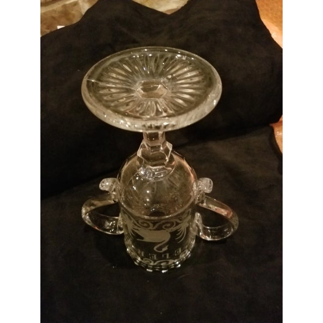 Glass Antique English Glass Celery Vase For Sale - Image 7 of 8