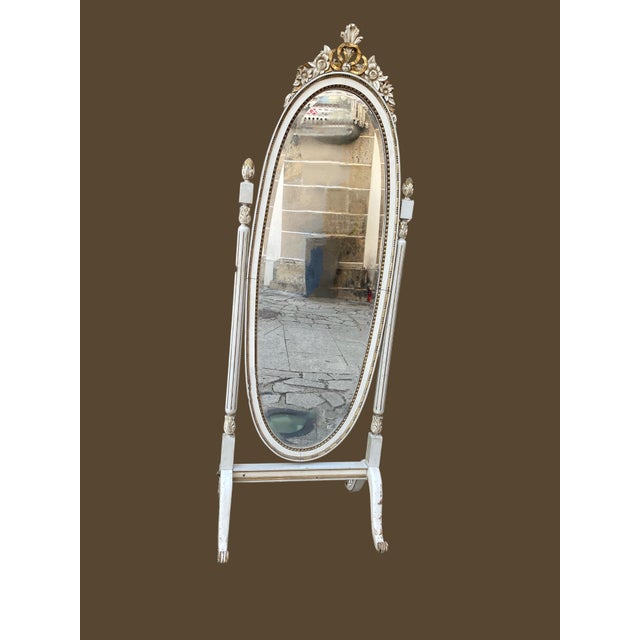 1950s Chestnut Floor Mirror, 1950s For Sale - Image 5 of 18
