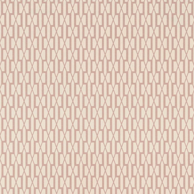 Sample - Schumacher X Veere Grenney Belvedere Wallpaper in Pink For Sale