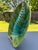 Green Vintage MCM California Pottery Usa 404 Green & Aqua Drip Glaze Ash or Catchall Tray For Sale - Image 8 of 13