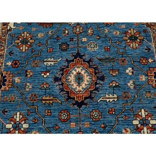 Turkish Oushak Runner Rug 3'1" x 12'7" #17013 For Sale In Houston - Image 6 of 8