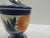 Early 20th Century Petite Antique Blue & Orange Ceramic Hand-Painted Cover Jar For Sale - Image 5 of 5