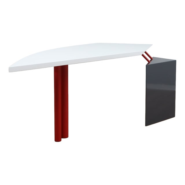 Postmodern Writing Desk attributed to Franco Corradini for Saporiti, 1980s For Sale