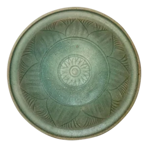 Large Thai Sawankhalok Celadon Stoneware Bowl