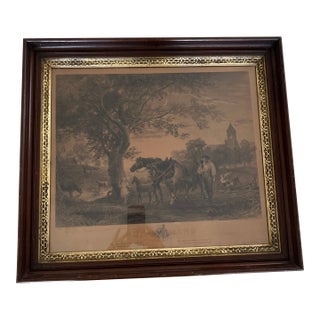 1874 Framed Lithograph “Homeward” by Joseph John For Sale