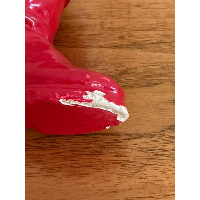 1930s German Pulp Paper Mache Santa Boot Candy Holders, Set of 2 For Sale - Image 11 of 12