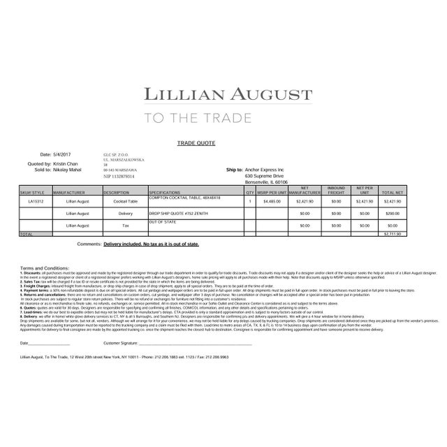 Early 21st Century Compton Cocktail Table by Lillian August For Sale - Image 5 of 6