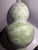 Large 24" Chinoiserie Celadon Porcelain Dragon & Lotus Double Gourd Floor Vase For Sale - Image 10 of 10