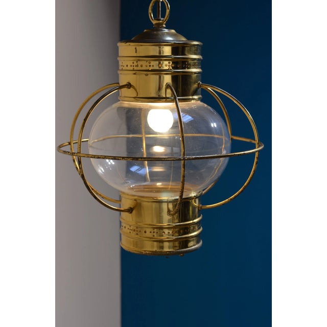 Gold Maritime Ceiling Lamp from Nordfriesische Metallkunst Husum For Sale - Image 8 of 8