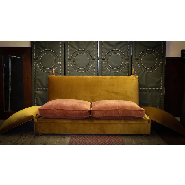 Tiplady 3-Seater Sofa in Butterscotch and Salmon Velvet from George Smith, 2010s For Sale - Image 16 of 18