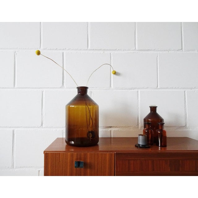 Brown Vintage Pharmacist Bottle, 1960s For Sale - Image 8 of 11