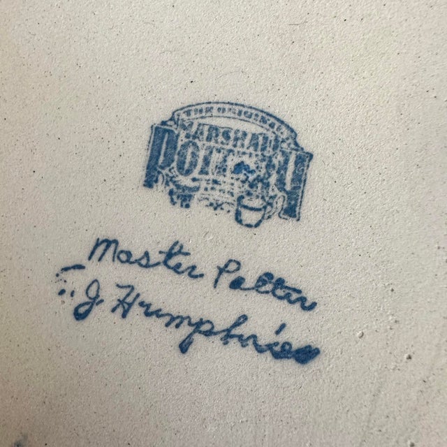 Ceramic 1980s Marshall Pottery Vintage Crock With Lid Blue and White For Sale - Image 7 of 9