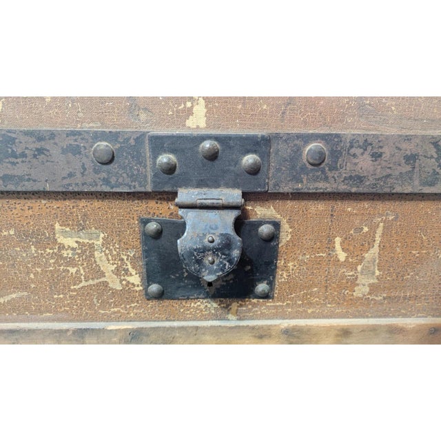 Antique Louis Vuitton Canvas Steamer Trunk (Large) For Sale - Image 12 of 17