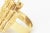 Vintage 18k Gold Italian Sculptural Bamboo Design Elongated Ring, Size 6.5 For Sale - Image 4 of 12