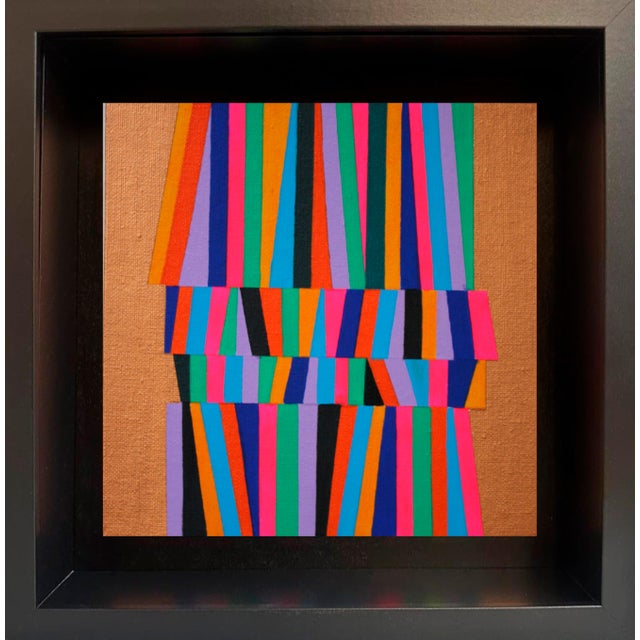 Contemporary Abstract Acrylic on Panel "Weaven 3" by Cristina Ghetti For Sale - Image 4 of 4