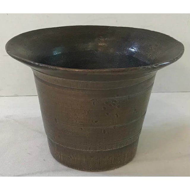 Vintage Copper Lipped Vessel For Sale - Image 10 of 10
