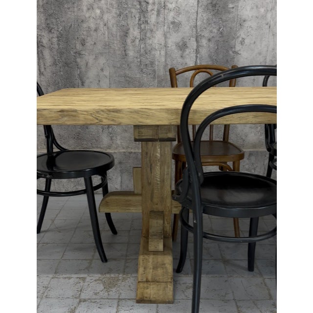 Oak Farmhouse Refectory Dining Table, 1950s For Sale - Image 10 of 11