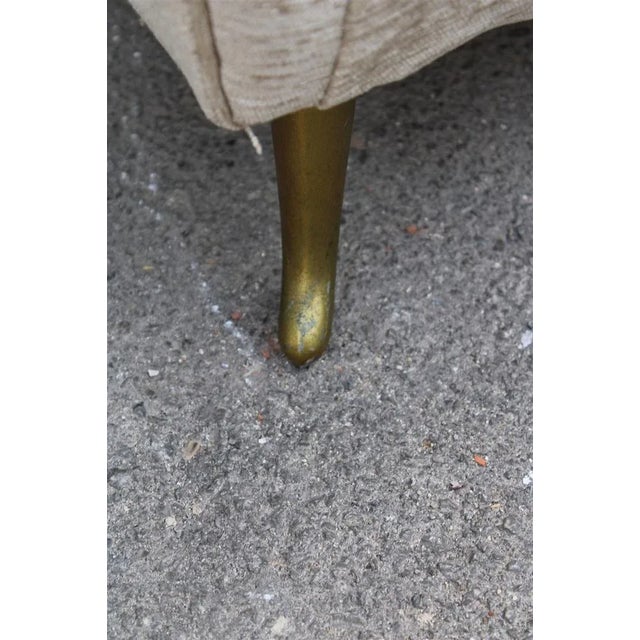 Set of Armchairs in Gilded Aluminum & Velvet from ISA, 1950s For Sale - Image 11 of 18