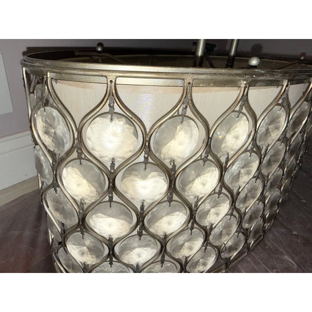 Murray Feiss Lucia Oval Chandelier in Burnished Silver For Sale - Image 9 of 10