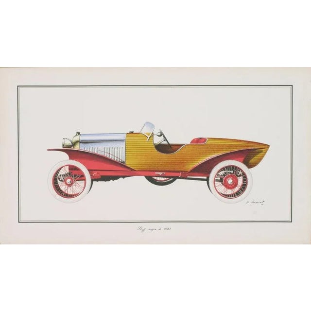 Artist: Dumont Title: Skiff Acajou 1923 Year: Unknown Signed: No Medium: Lithograph Paper Size: 11.25 x 19.75 inches (...