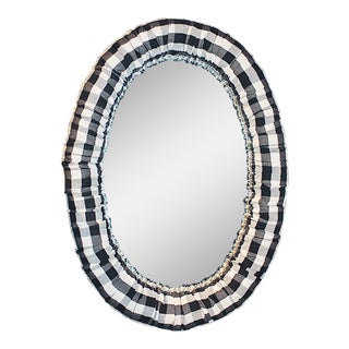 Gingham-Check Mirror For Sale