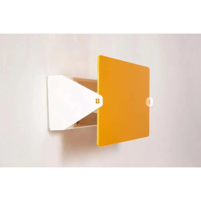 Metal Large Charlotte Perriand 'Applique à Volet Pivotant Double' Wall Light in Yellow For Sale - Image 7 of 12