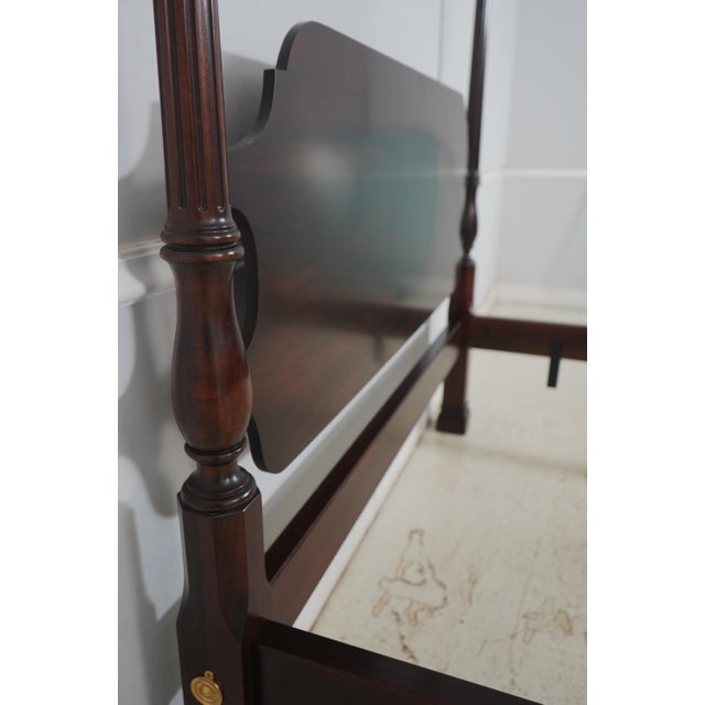 Stickley Stickley Queen Size Mahogany Canopy Poster Bed For Sale - Image 4 of 18