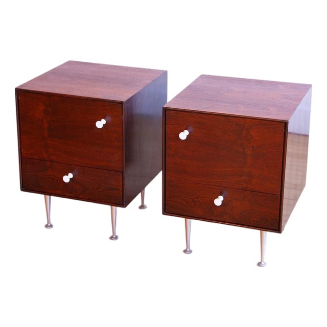 Pair of 1950s George Nelson Rosewood Nightstands for Herman Miller, Attributed For Sale