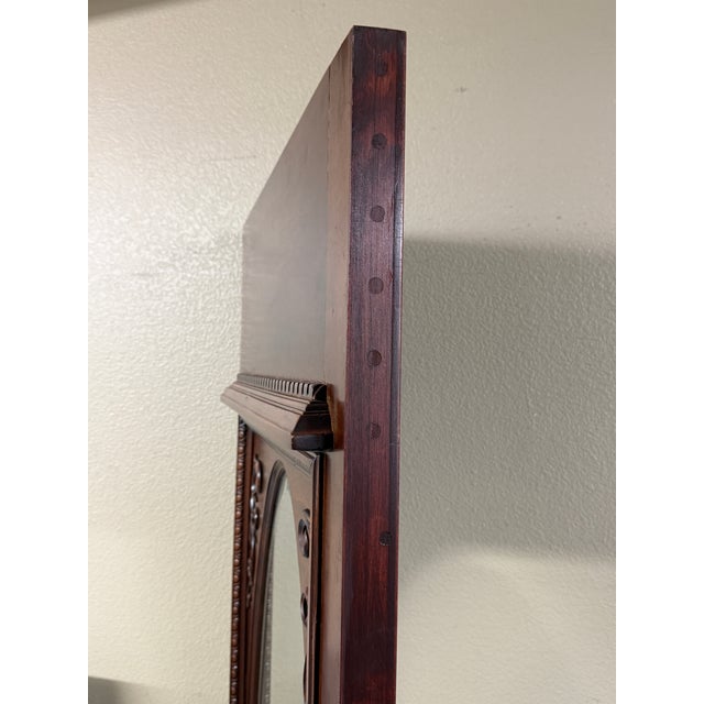 Ornately Carved Wood Door With Beveled Oval Glass For Sale - Image 10 of 16