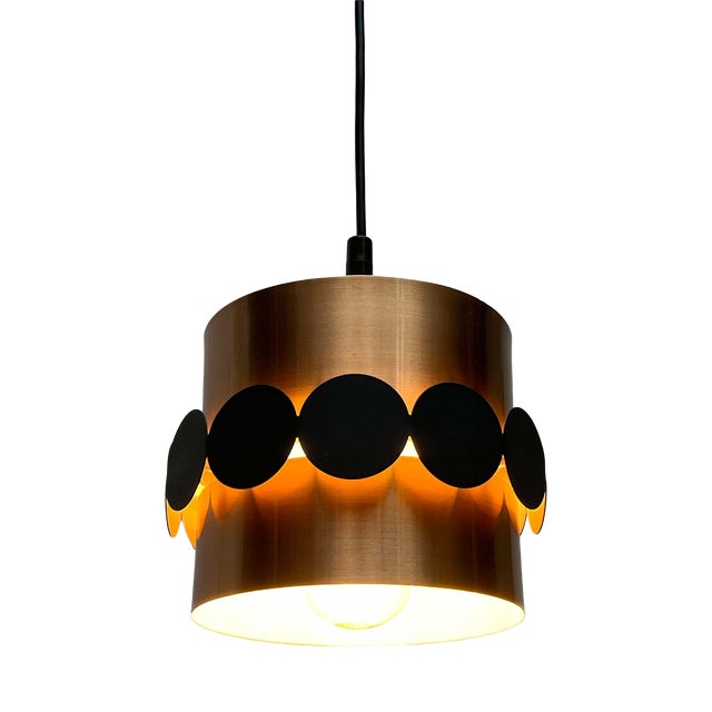 Mid-Century Modern German Copper Pendant Lamp from Doria, 1960s For Sale