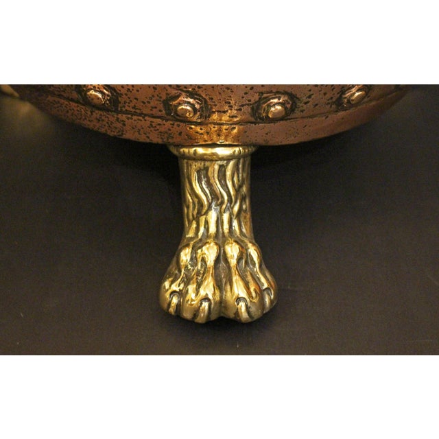 Mid-19th Century Large English Copper & Brass Log Bucket or Jardiniere For Sale In Raleigh - Image 6 of 6