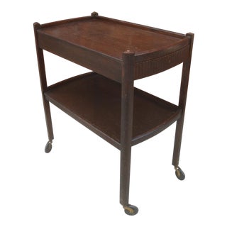 Vintage Streamline Moderne Tea Cart or Bar Cart Art Deco For Sale
