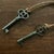 Bunny Williams Home Pair of 9.5” French‑Style Passementerie Tassels With Antique Skeleton Keys - Grandmillennial, Ralph Lauren, Alexa Hampton, Bunny Williams - See Pics! For Sale - Image 4 of 5