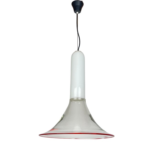 Samanta Pendant Lamp in Murano Glass attributed to Roberto Pamio for Leucos, Italy, 1970s For Sale