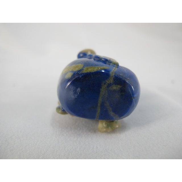 Gemstone Antique Chinese Lapis Lazuli Malachite Gold Metal Double Gourd Snuff Bottle For Sale - Image 7 of 9